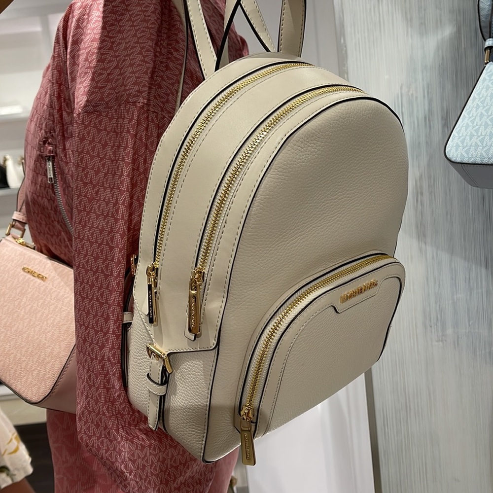 Michael Kors Jaycee Medium Pebbled Leather Backpack
Light Cream - Picture 11 of 16